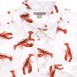 Seinfeld Cosmo Kramer Lobster Cabana Vacation Button Down Shirt White