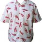 Seinfeld Cosmo Kramer Lobster Cabana Vacation Button Down Shirt White