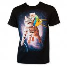 Adventure Time Riding Cat Men's Tee Shirt Black