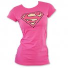 Superman Women's Logo Shirt Pink