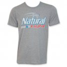Natural Light Grey Beer Logo T-Shirt Gray