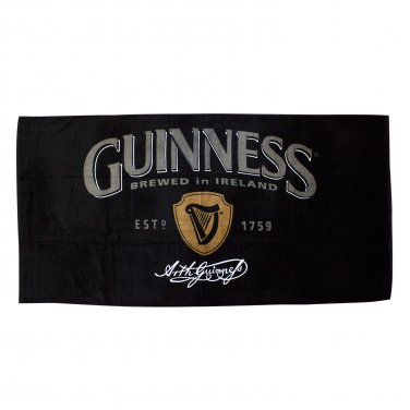 Guinness Beach Towel Black