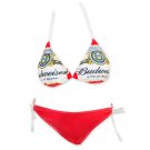 Budweiser Label Bikini Red