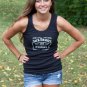 Jack Daniel's Whiskey Label Logo Ribbed Womens Tank Top Black