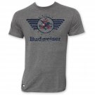 Budweiser Men's Vintage Logo Pop Top T-Shirt Gray