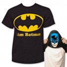 Batman I Am Batman Flip Up Tee Shirt Black