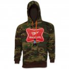 Miller High Life Beer Pouch Hoodie Sweatshirt - Camo Brown