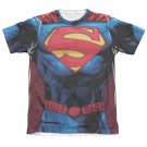 Superman New 52 Costume Sublimation T-Shirt Blue