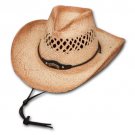 Jack Daniels Cowboy Hat Straw Beige