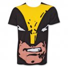 Wolverine X-Men Superhero Marvel Giant Face Print TShirt Black