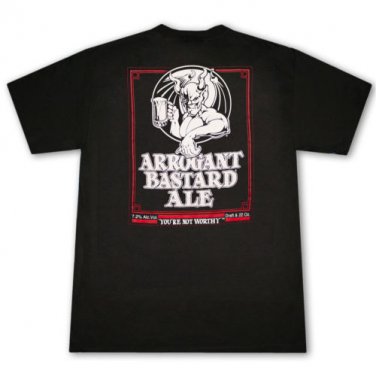 Stone Brewing Co. Arrogant Bastard Ale You're Not Worthy T Shirt Black
