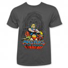 Masters Of The Universe He-Man Charcoal Defenders Tee Shirt Gray