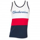 Budweiser Red And Blue Tank Top White