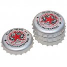 Bottle Top Coaster Set Silver