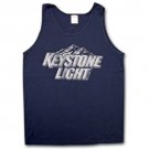 Keystone Light Faded Design Dark Mens Tank Top Blue