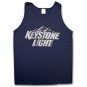 Keystone Light Faded Design Dark Mens Tank Top Blue