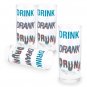 Drink Drank Drunk 4 Pack Shot Glass Set Clear