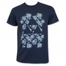 Nintendo Navy Floral Triforce Zelda Tee Shirt Blue