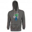 Rolling Rock Logo Beer Pouch Hoodie Gray