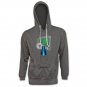 Rolling Rock Logo Beer Pouch Hoodie Gray