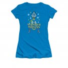 Wonder Woman Stance Juniors T-Shirt Blue