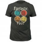 Marvel Comics Fantastic Four Circle Portrait T-Shirt Gray