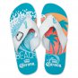 Corona Beer Sandals Beach Scene Flip-Flops Blue