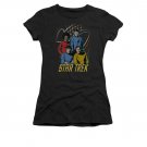 Star Trek Warp Factor 4 Juniors T-Shirt Black