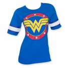 Wonder Woman Hockey Style Women's Tee Shirt Blue
