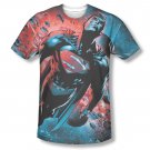 Superman Sun Sublimation T-Shirt Red