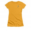 Star Trek TOS Command Uniform Costume Juniors T-Shirt Yellow