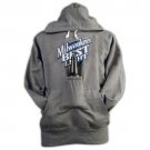Milwaukee's Best Light Beer Pouch Holder Heather Hoodie Gray