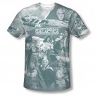 Battlestar Galactica Battle Has Begun Sublimation T-Shirt Gray