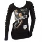 The Walking Dead Women's Slashed Long Sleeve Claimed Shirt Black