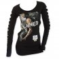 The Walking Dead Women's Slashed Long Sleeve Claimed Shirt Black