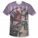 Alien Ready Or Not Comic Sublimation T-Shirt Purple