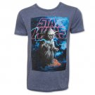 Star Wars Men's Grey Yoda Galaxy T-Shirt Blue