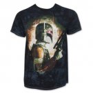 Star Wars Boba Fett Tie Dye Tee Shirt Black