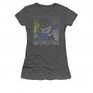 Batman Interesting Juniors Tee Shirt Gray