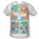 Justice League Men's Sublimation Panels Tee Shirt White
