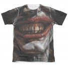 Batman Joker Men's Sublimation Asylum Tee Shirt Gray