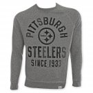 NFL Pittsburgh Steelers Grey Junk Food Crewneck Sweatshirt Gray