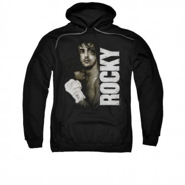 Rocky Painted Pullover Hoodie Black