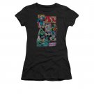 Justice League Boxes Juniors Tee Shirt Black