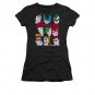 Justice League Blocks Juniors Tee Shirt Black