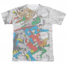 Justice League Face Off Sublimation T-Shirt White