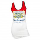 Budweiser Red And Label Women's Tank Top White