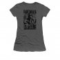 Batman Caped Crusader Juniors Tee Shirt Gray