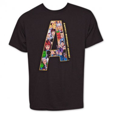 Avengers Team A Tee Shirt Black