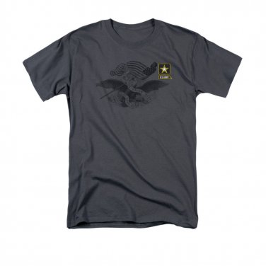 US Army Preserved Left Chest T-Shirt Gray